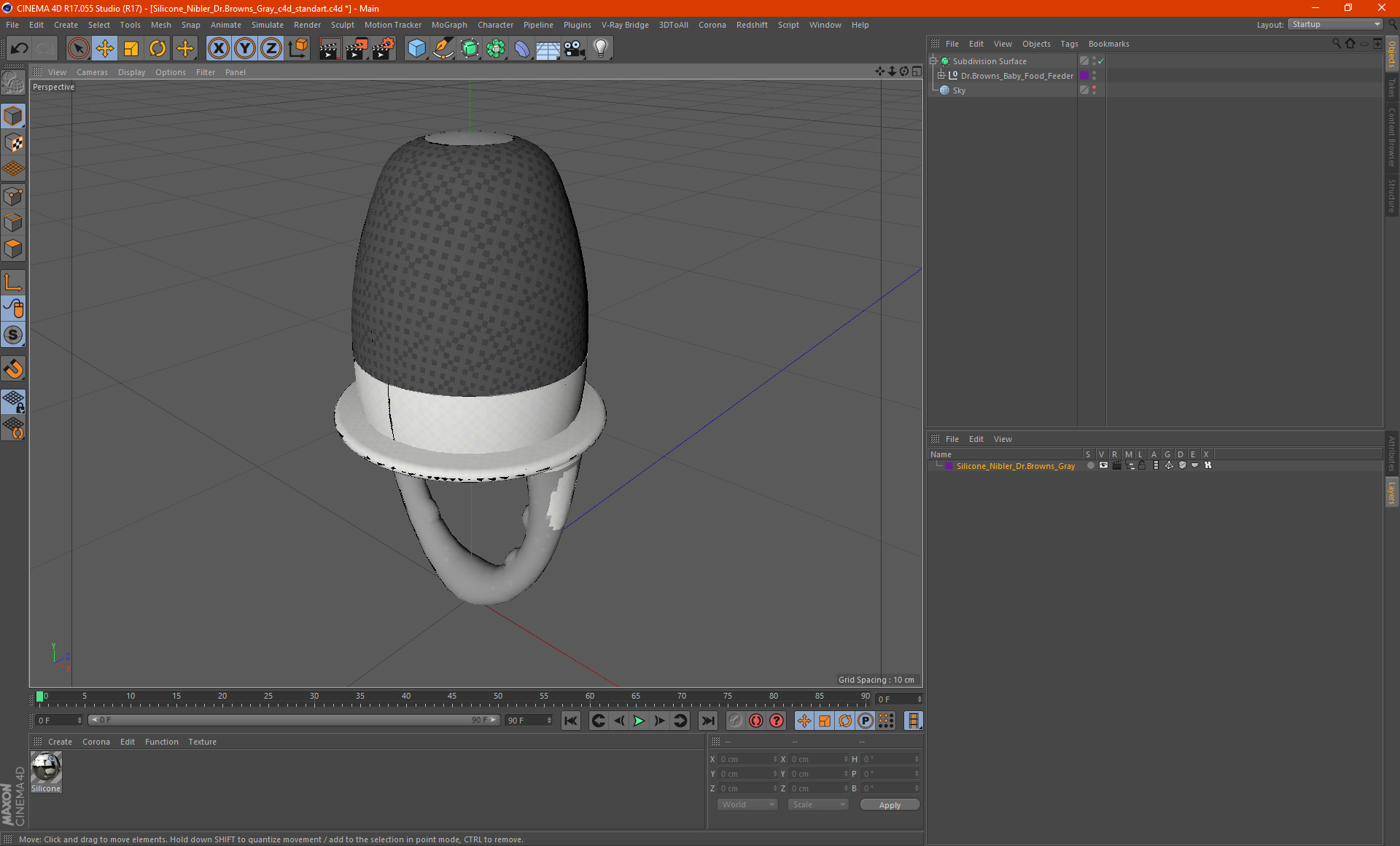 3D model Silicone Nibler Dr.Browns Gray