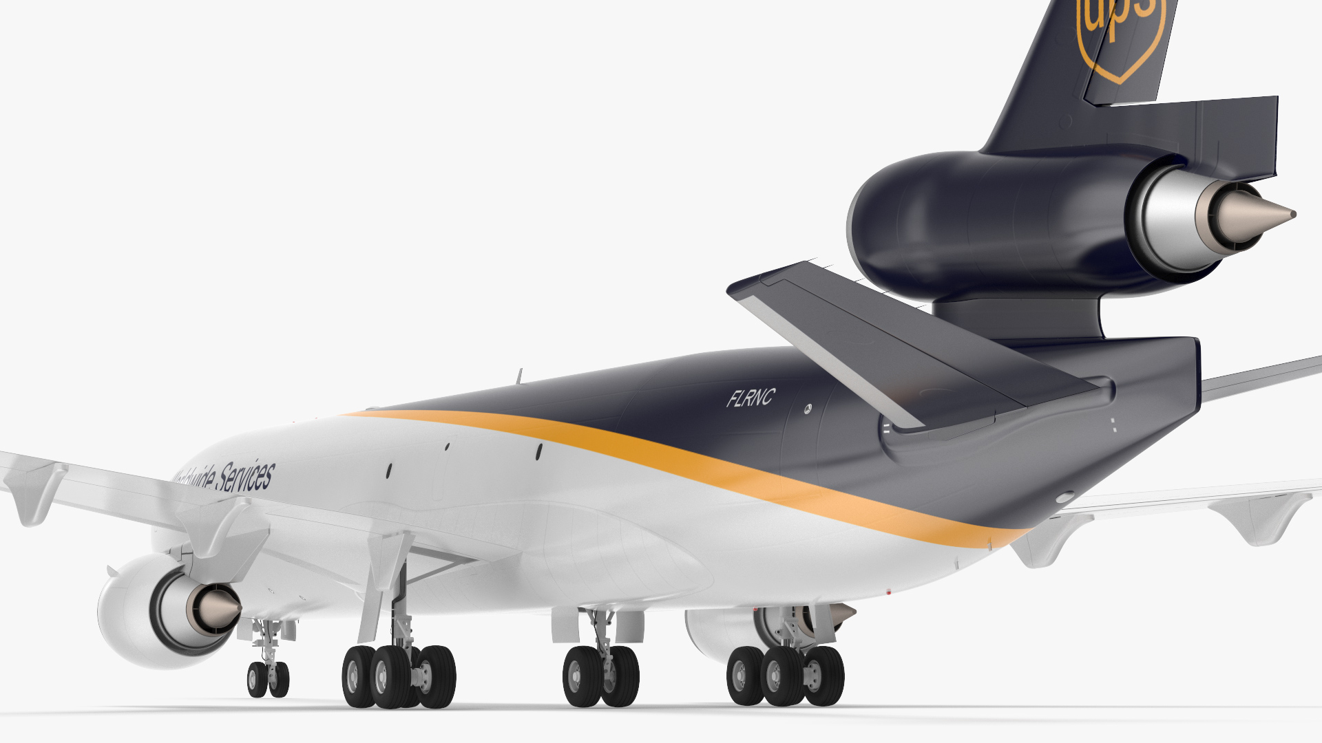 3D McDonnell Douglas MD11 Tri Jet Airliner UPS model