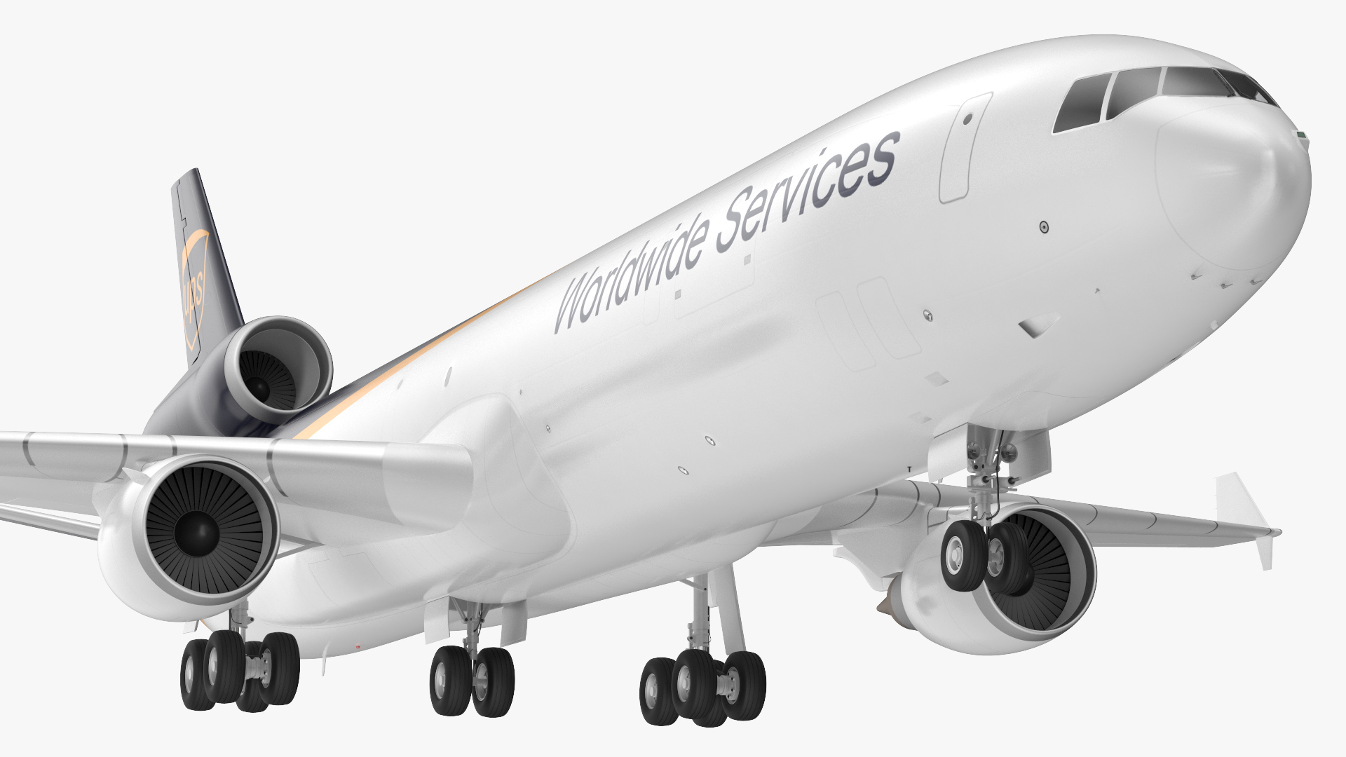3D McDonnell Douglas MD11 Tri Jet Airliner UPS model