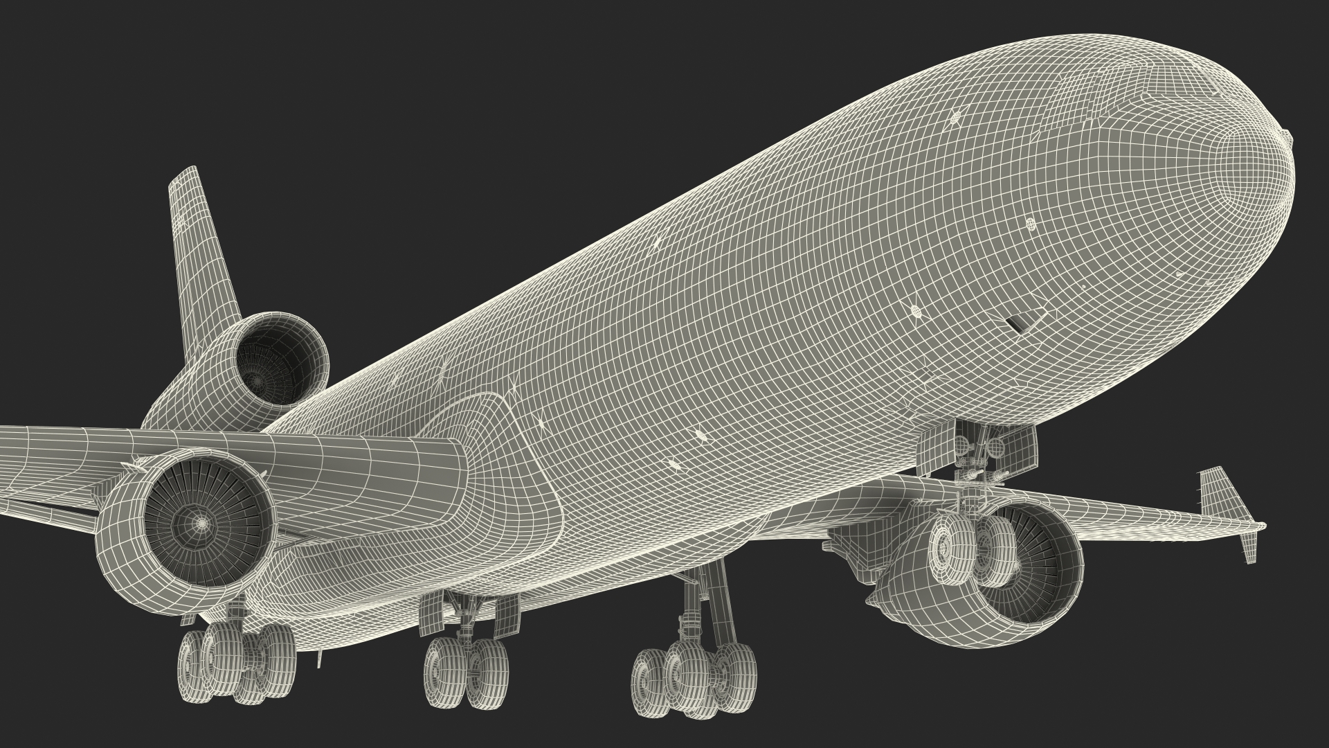 3D McDonnell Douglas MD11 Tri Jet Airliner UPS model