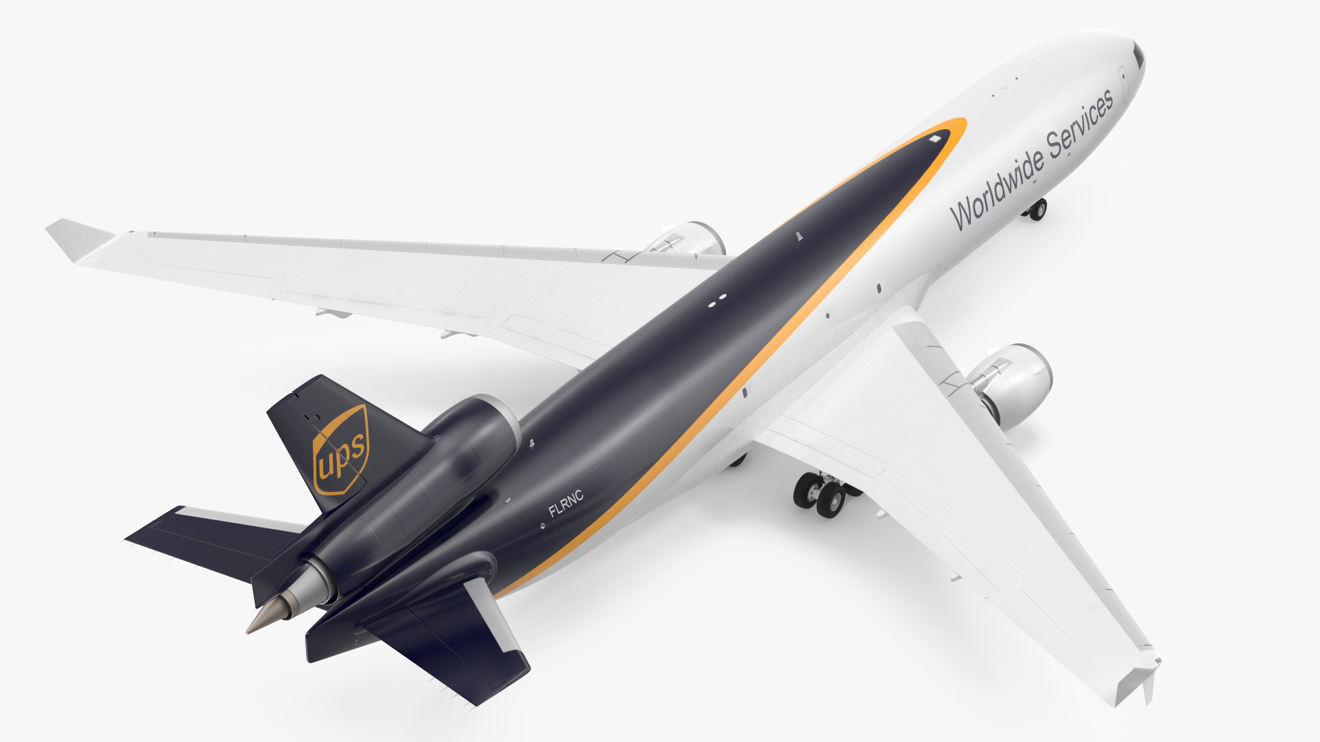 3D McDonnell Douglas MD11 Tri Jet Airliner UPS model
