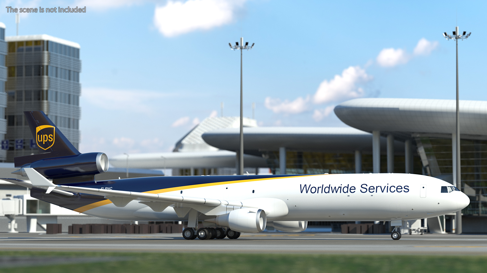 3D McDonnell Douglas MD11 Tri Jet Airliner UPS model