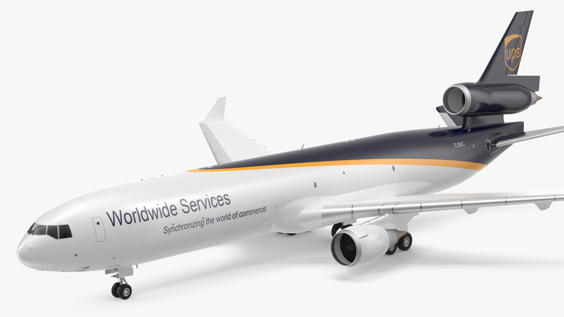 3D McDonnell Douglas MD11 Tri Jet Airliner UPS model