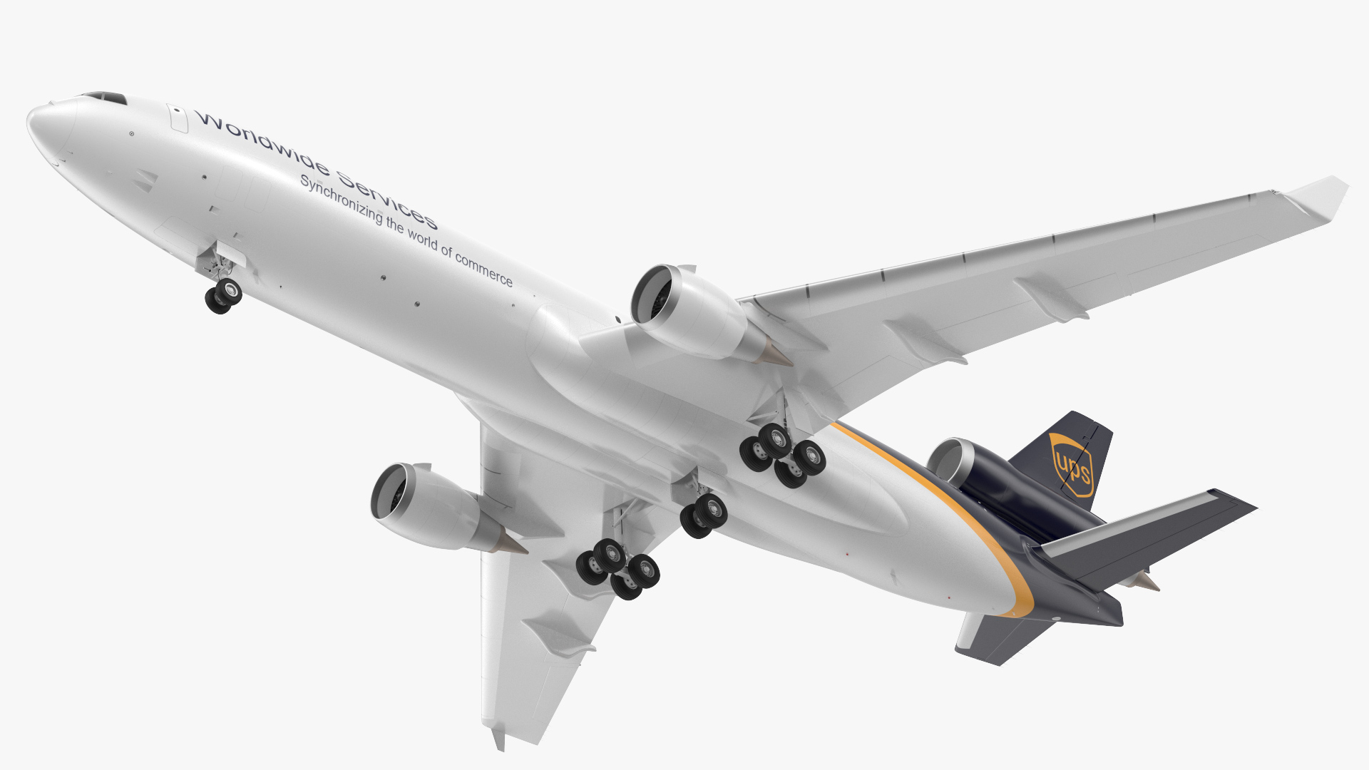 3D McDonnell Douglas MD11 Tri Jet Airliner UPS model