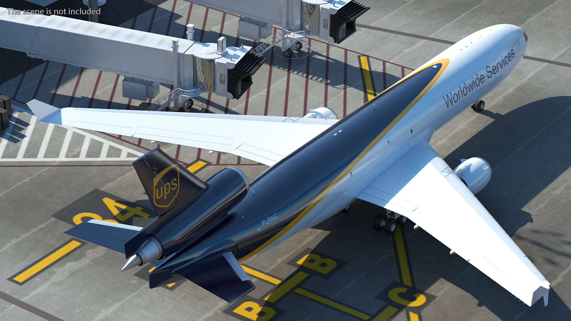 3D McDonnell Douglas MD11 Tri Jet Airliner UPS model
