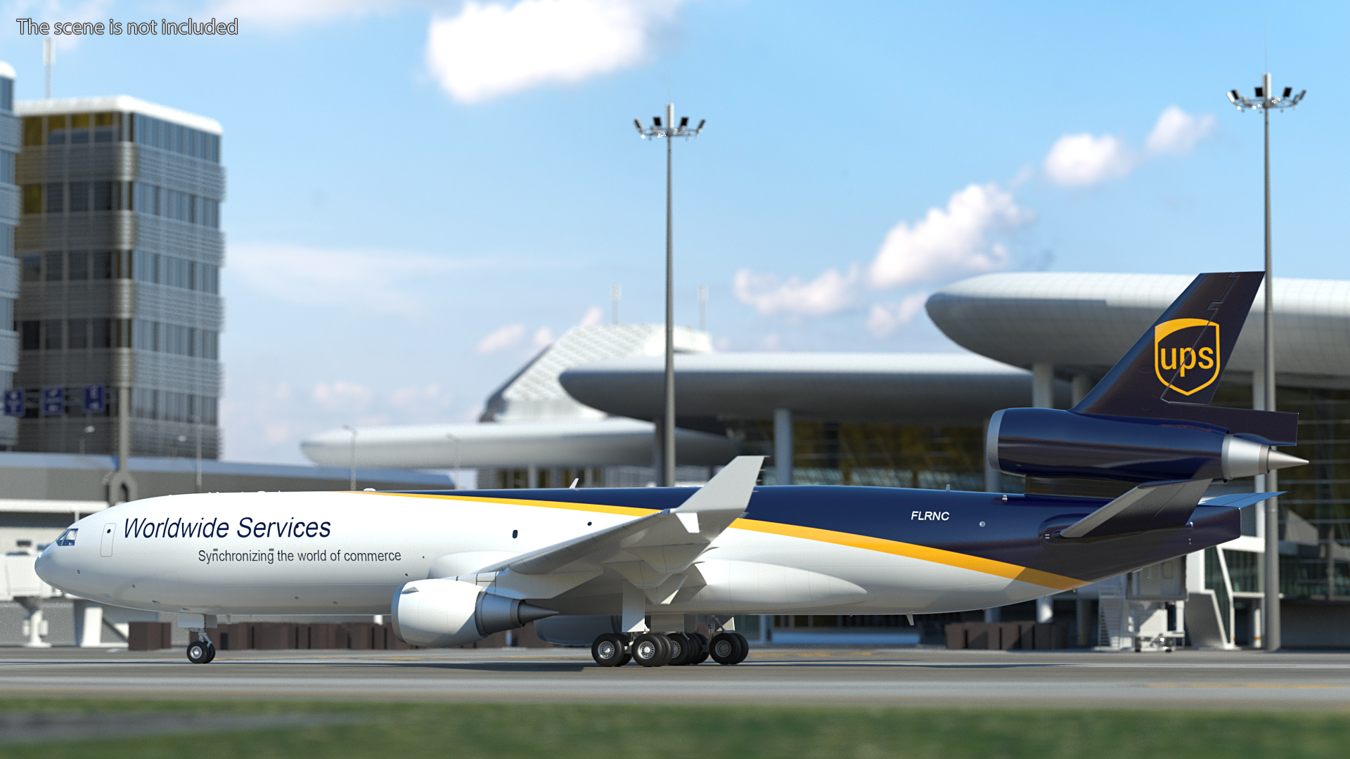 3D McDonnell Douglas MD11 Tri Jet Airliner UPS model