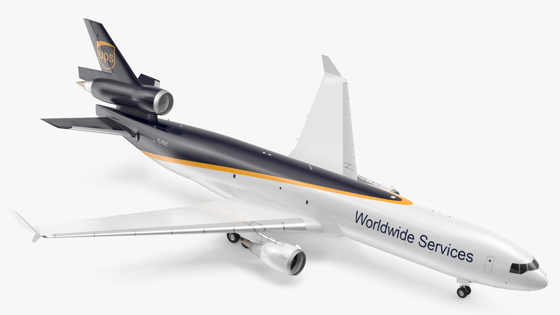 3D McDonnell Douglas MD11 Tri Jet Airliner UPS model