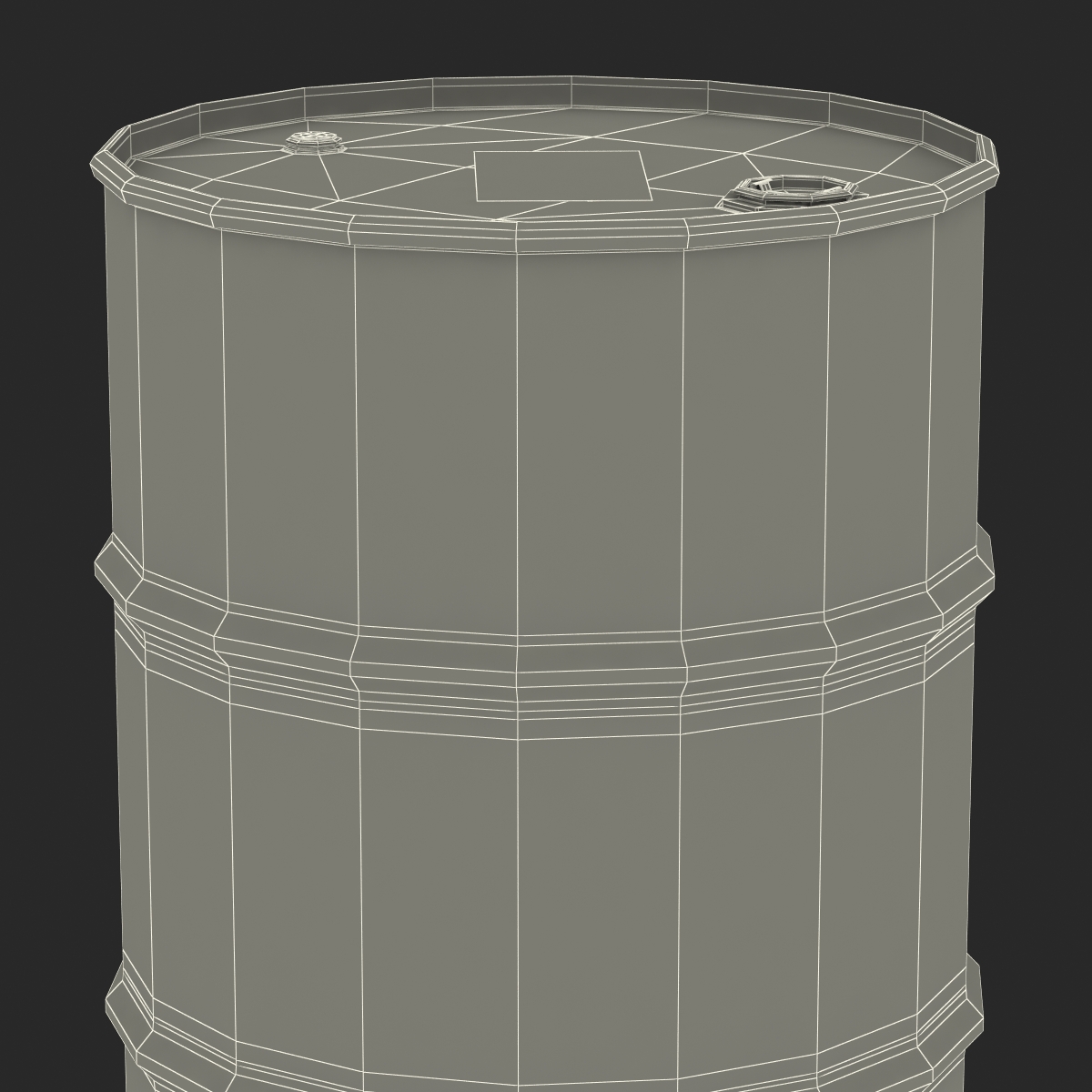 Steel Barrel Drum Oil Castrol 3D model