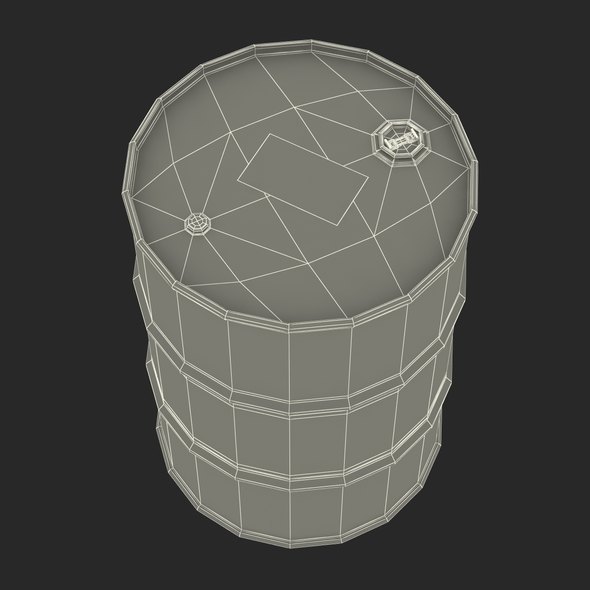 Steel Barrel Drum Oil Castrol 3D model