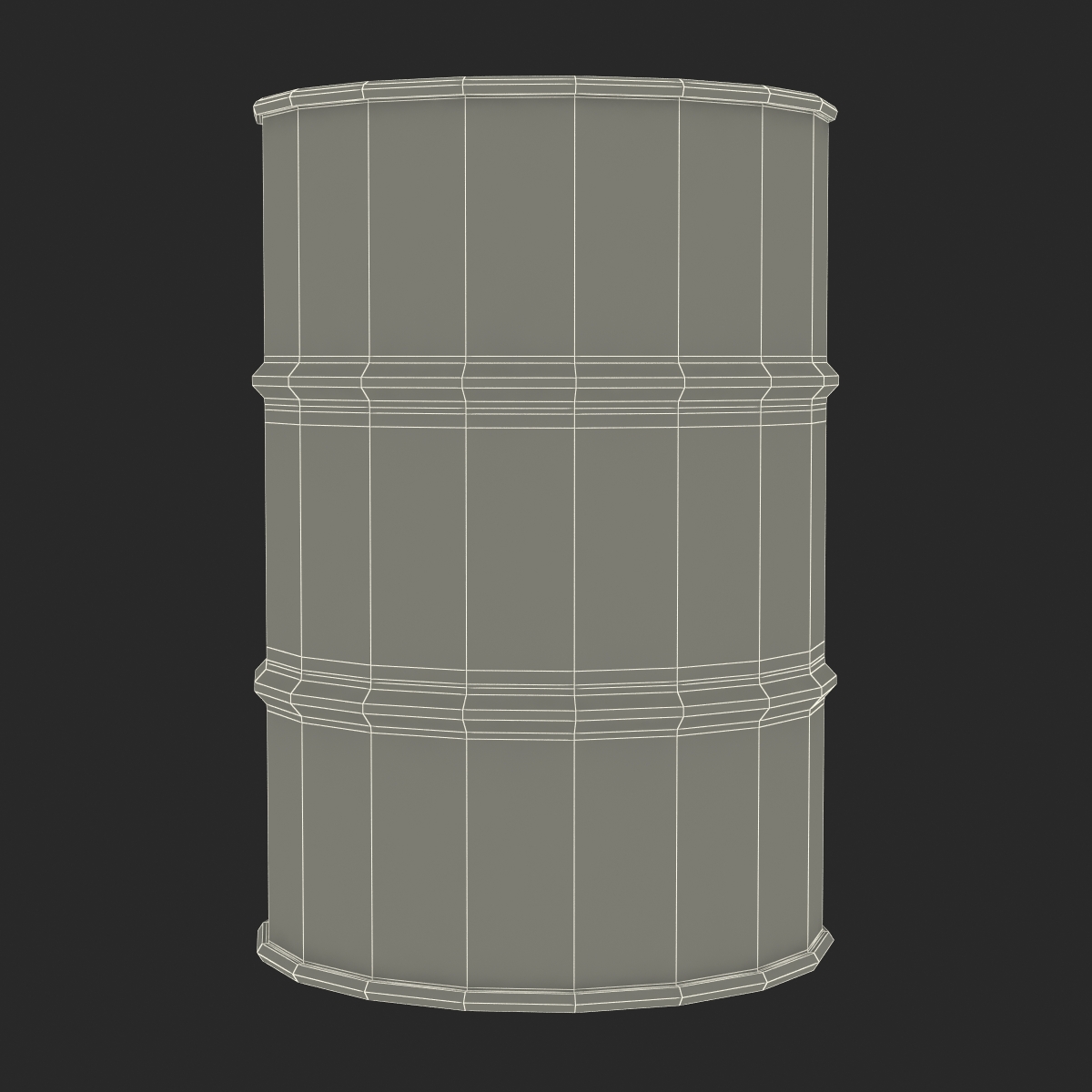 Steel Barrel Drum Oil Castrol 3D model