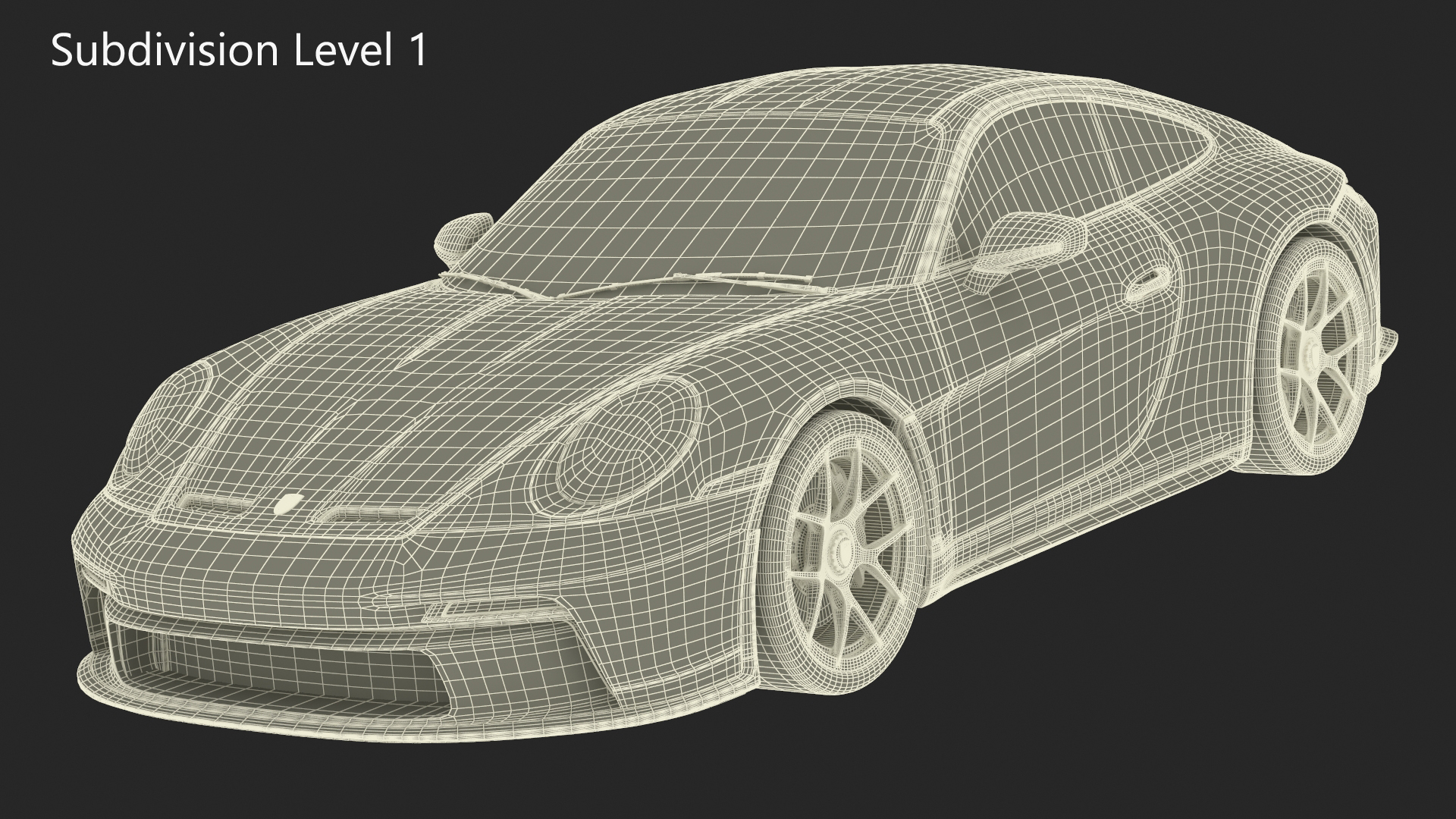 3D Sport Car Porsche 911 2024 Blue
