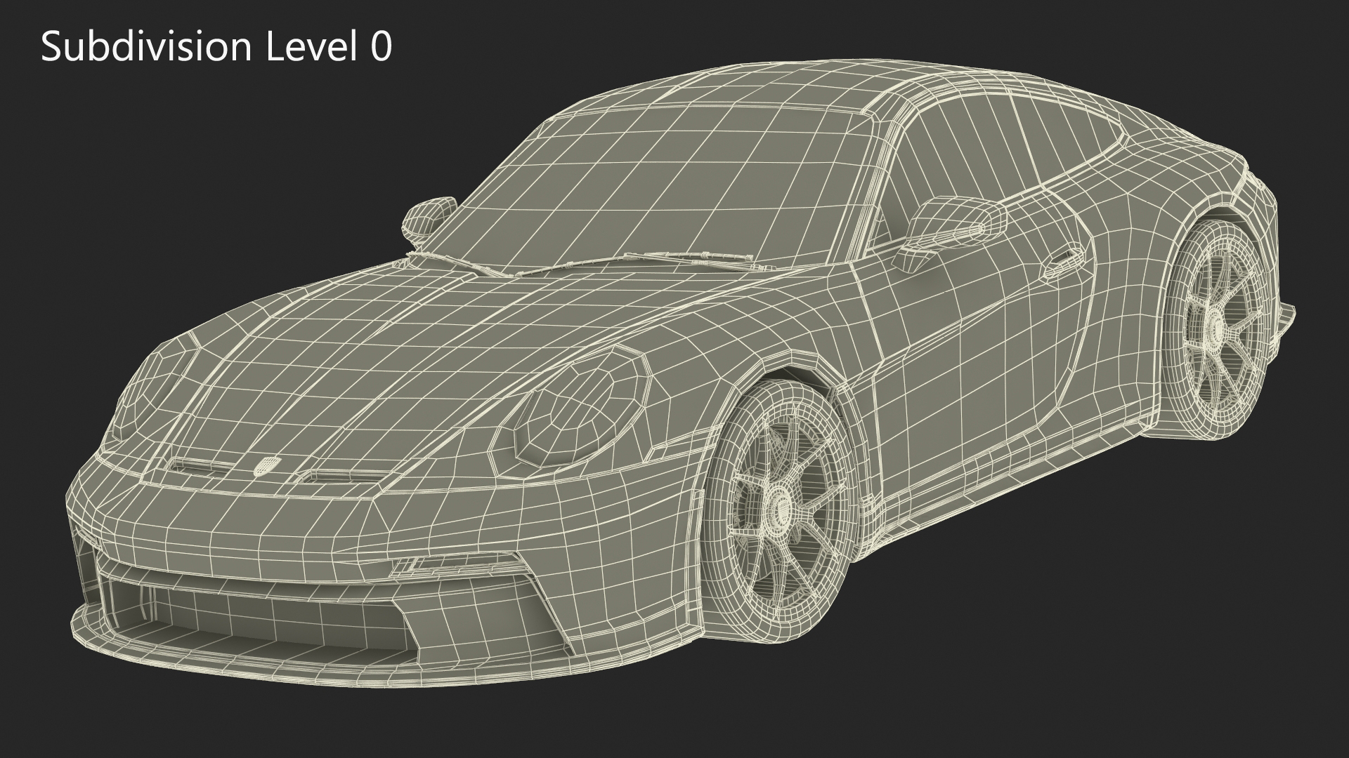 3D Sport Car Porsche 911 2024 Blue