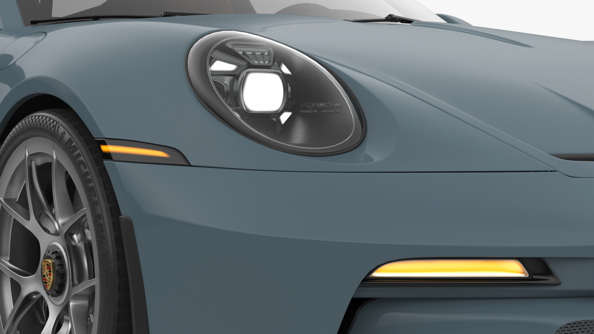 3D Sport Car Porsche 911 2024 Blue