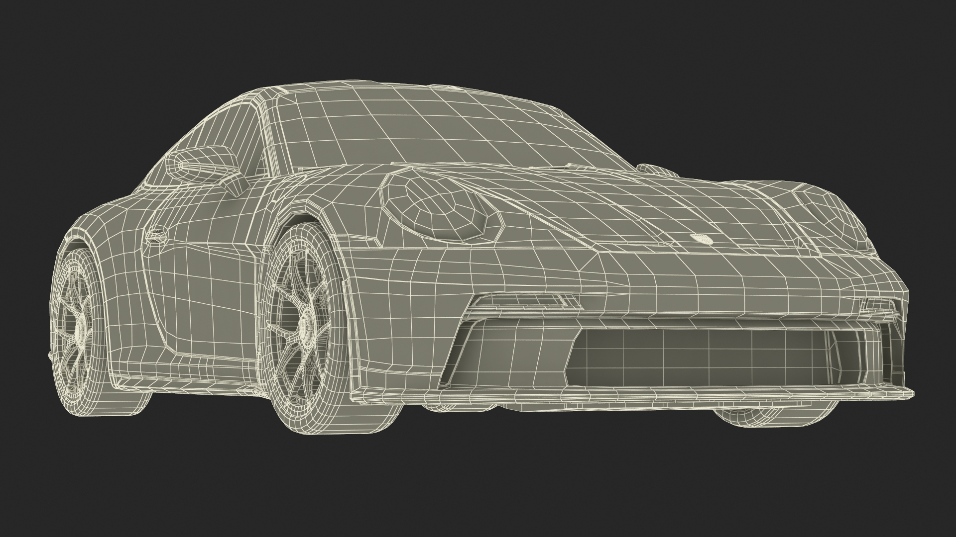 3D Sport Car Porsche 911 2024 Blue