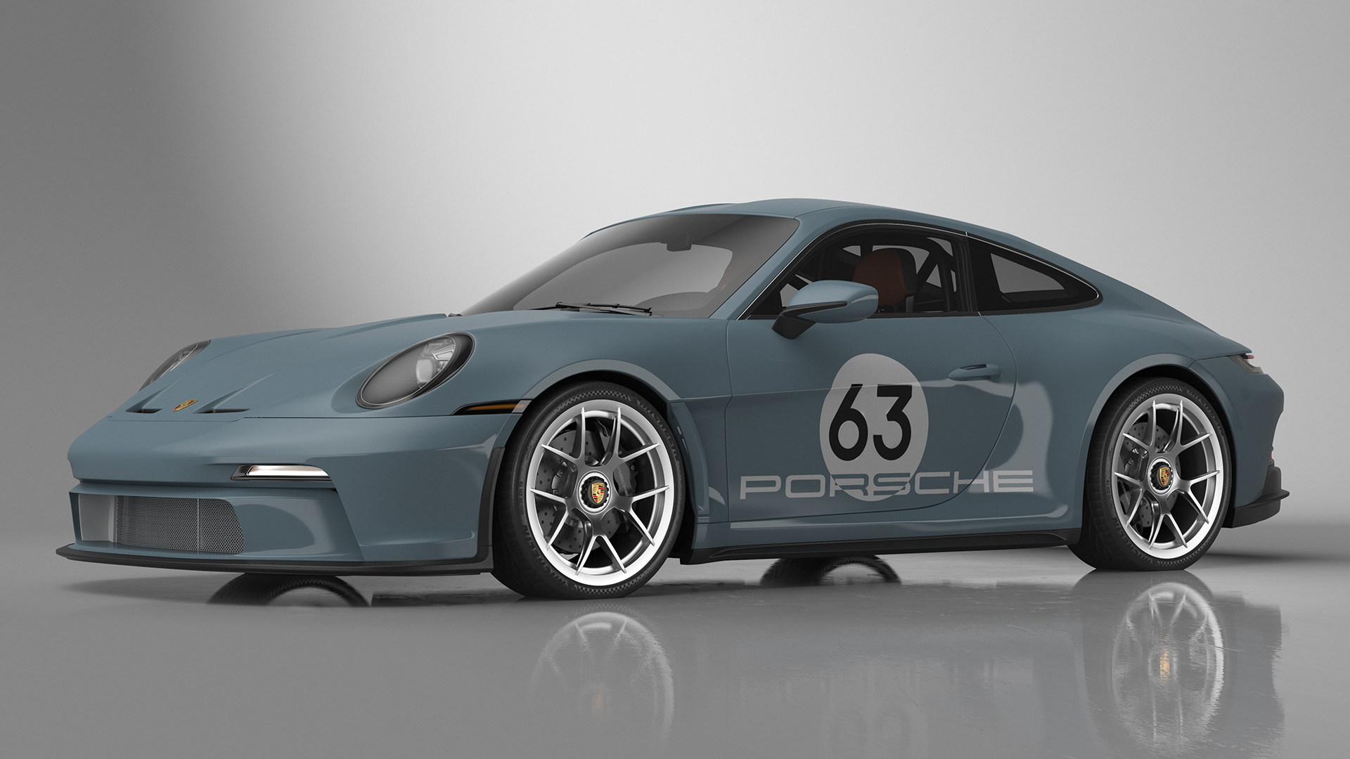 3D Sport Car Porsche 911 2024 Blue