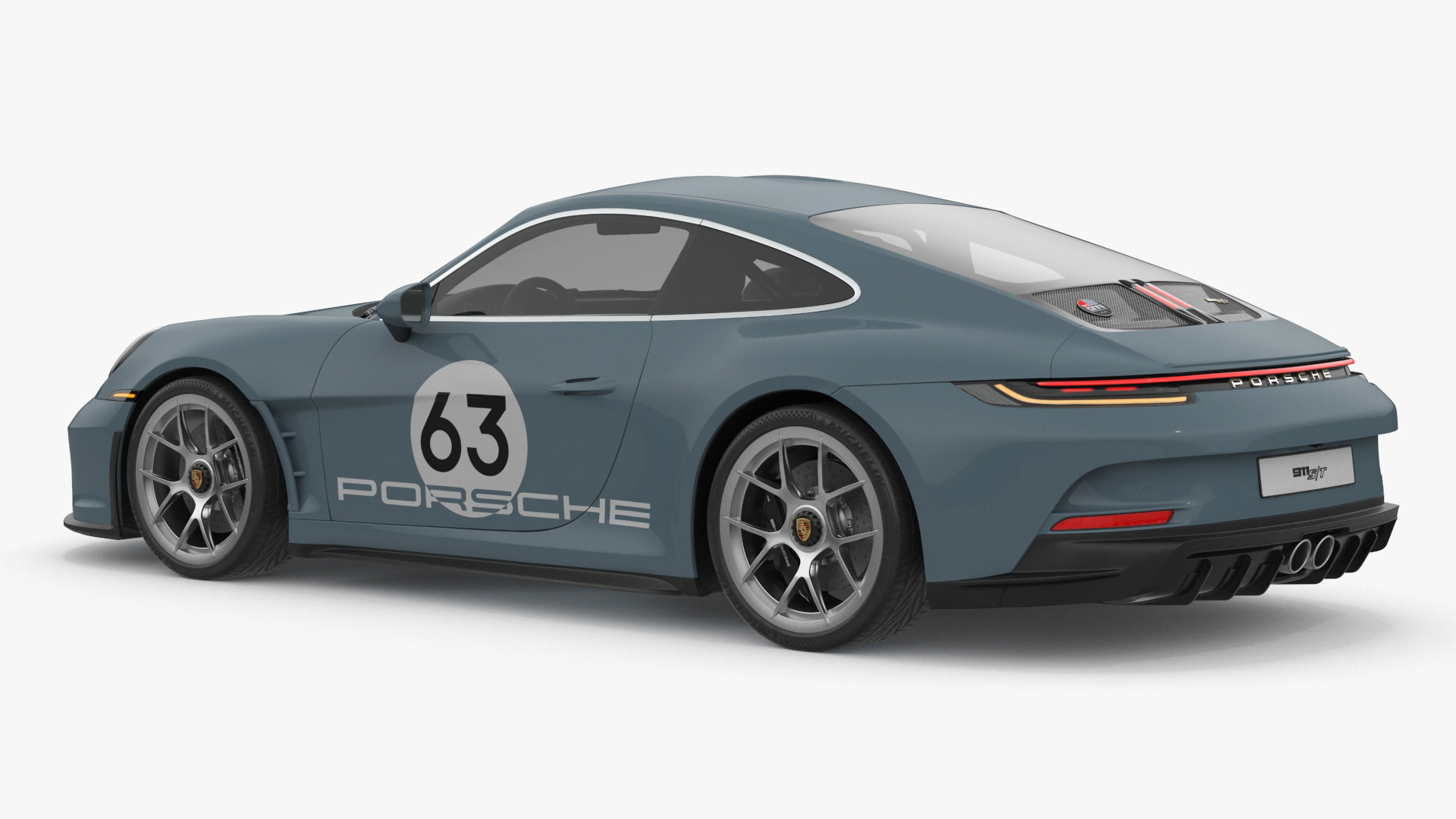 3D Sport Car Porsche 911 2024 Blue