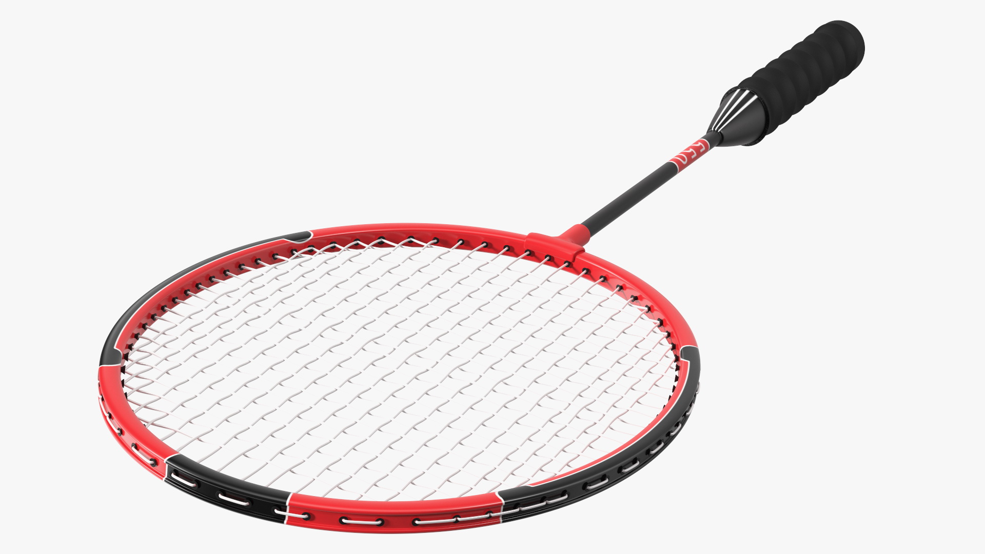 3D model Red Composite Badminton Rackets and Plastic Shuttlecock