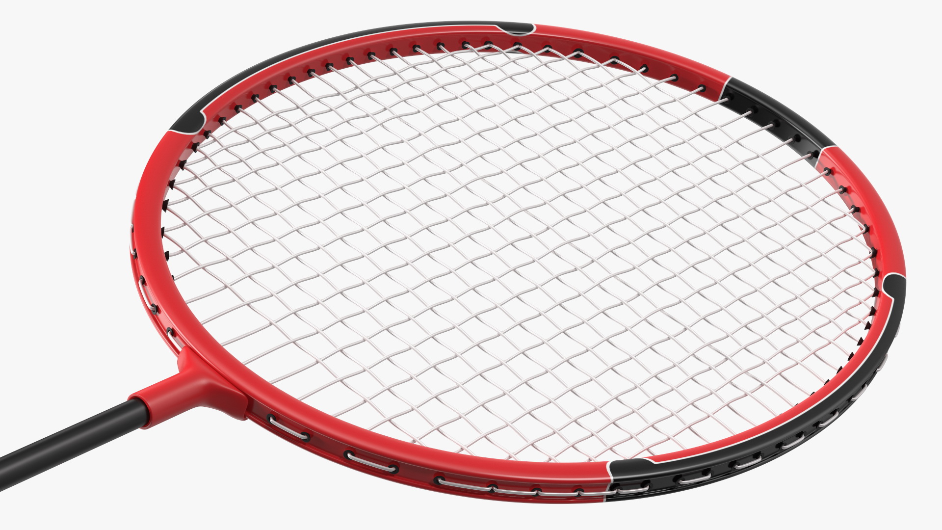 3D model Red Composite Badminton Rackets and Plastic Shuttlecock