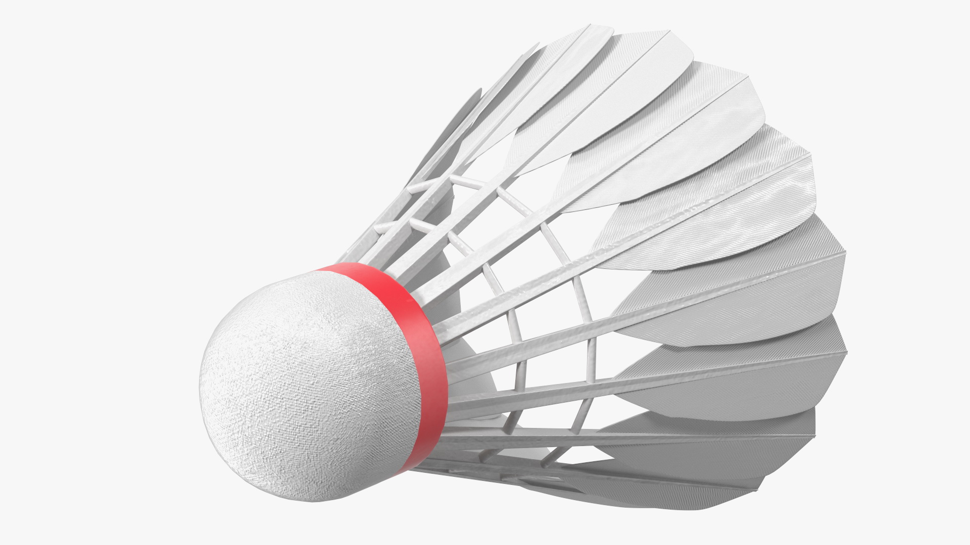 3D model Red Composite Badminton Rackets and Plastic Shuttlecock