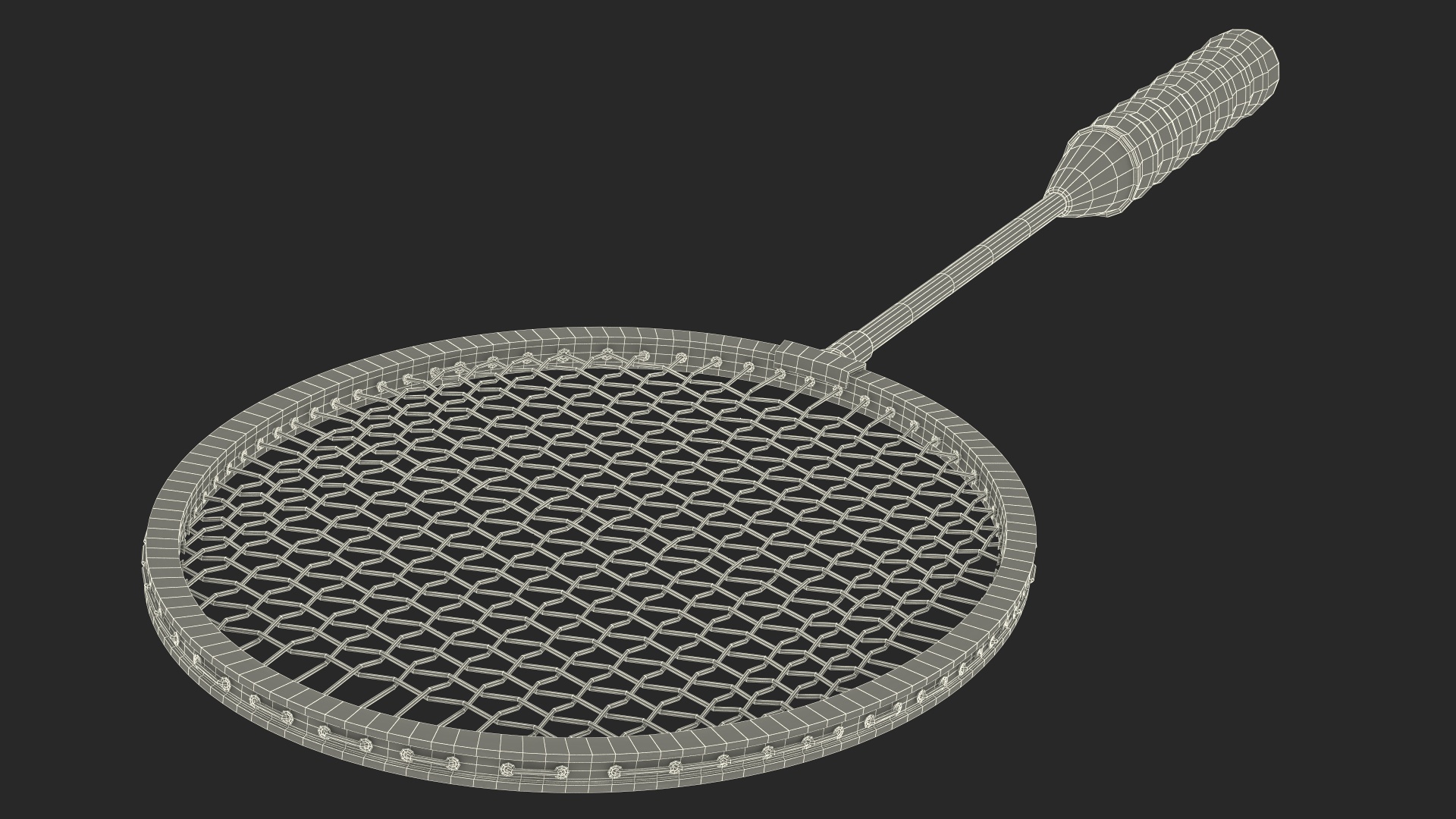 3D model Red Composite Badminton Rackets and Plastic Shuttlecock