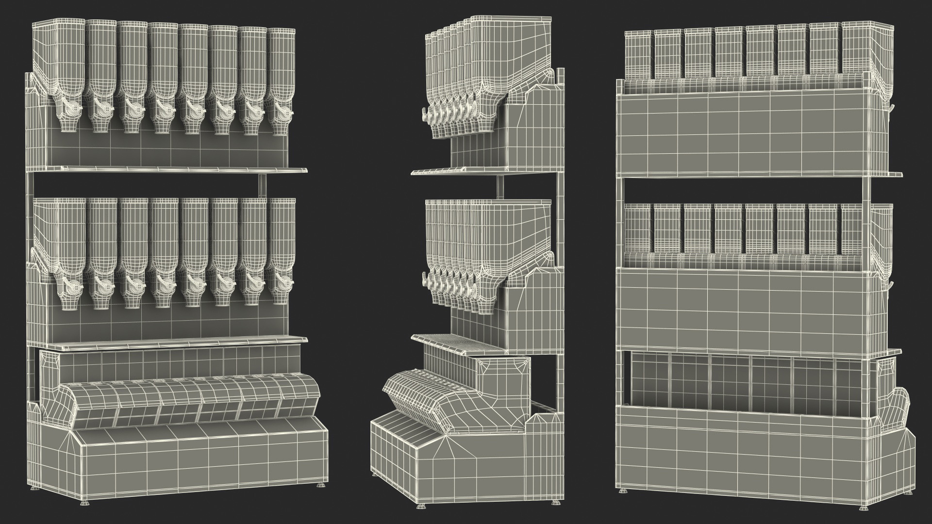 Bulk Wholefood Retail Display Unit 3D model