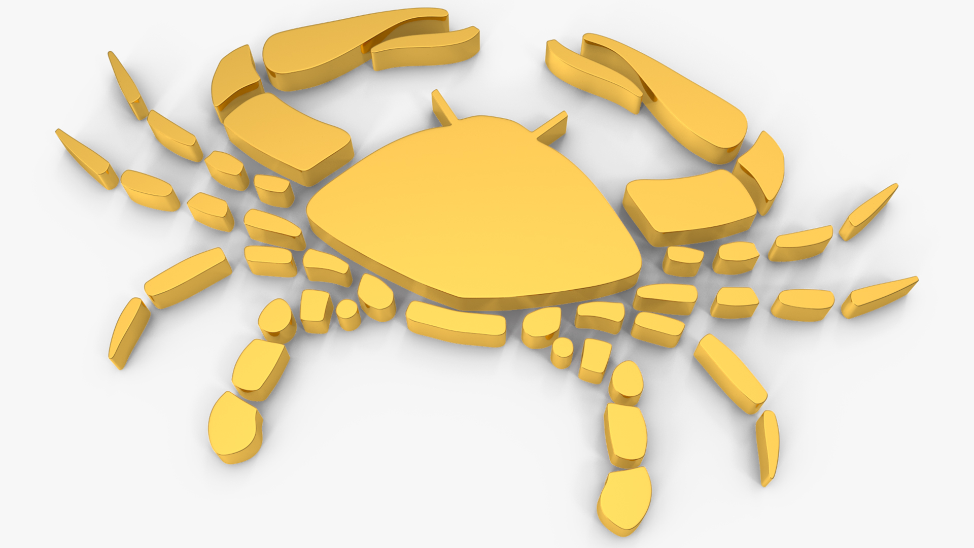 Golden Zodiac Signs 3D model
