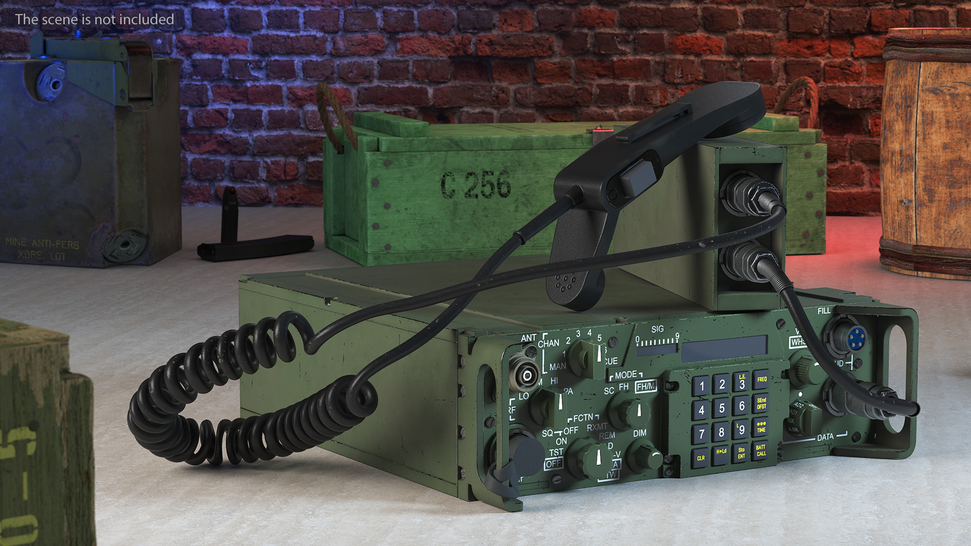 3D model Military Radio Green