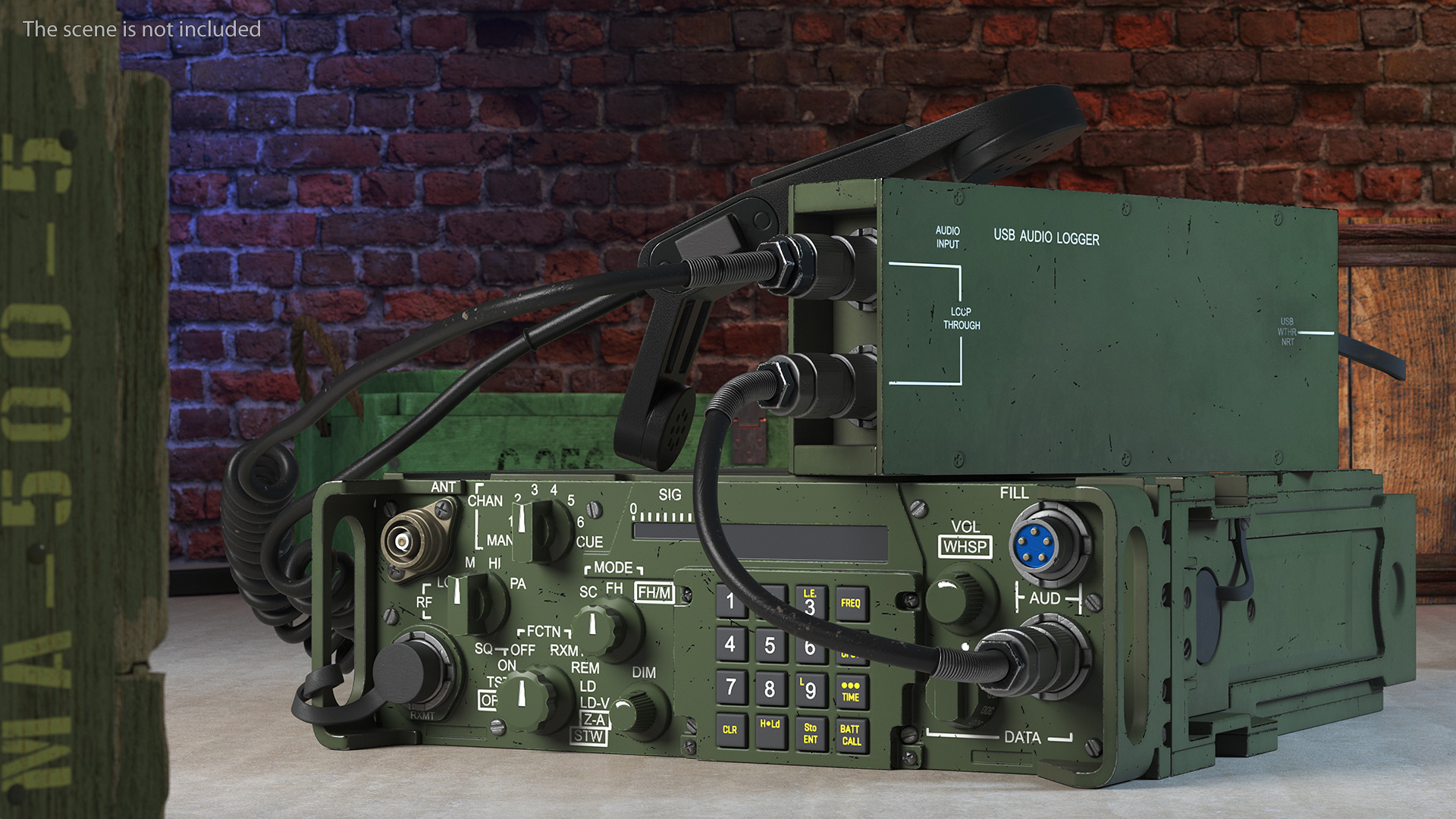 3D model Military Radio Green