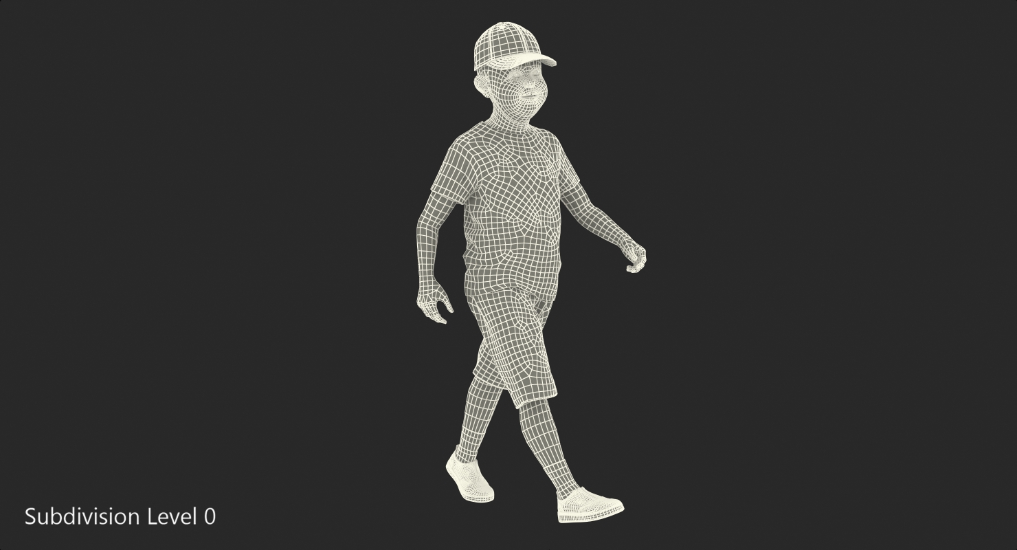 Walking Teenage Boy 3D model