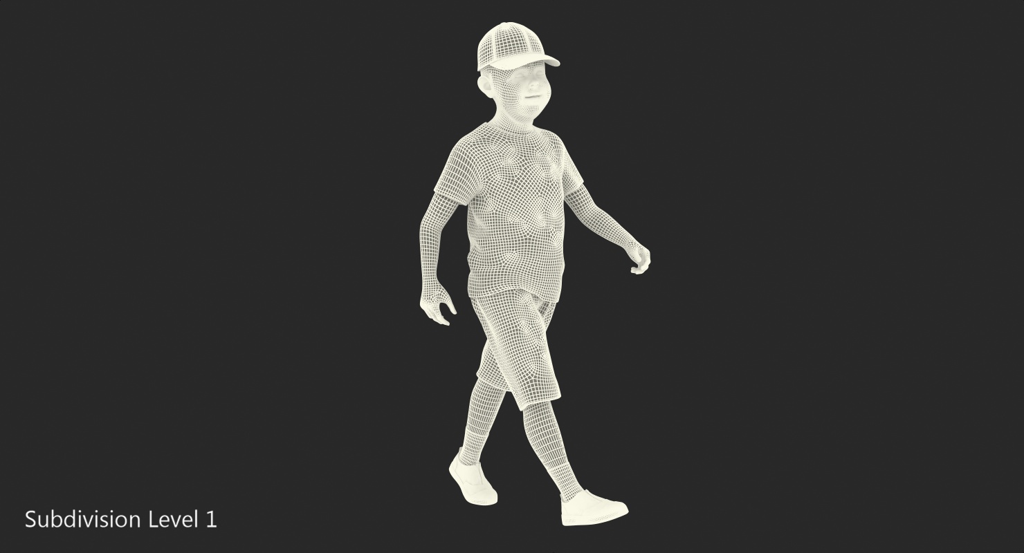 Walking Teenage Boy 3D model
