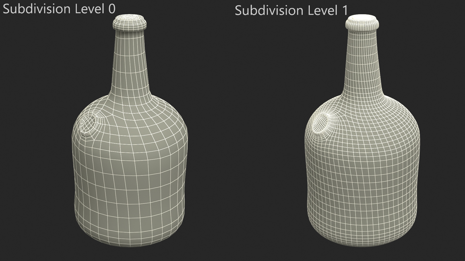 3D Antique Glass Rum Bottle Old model