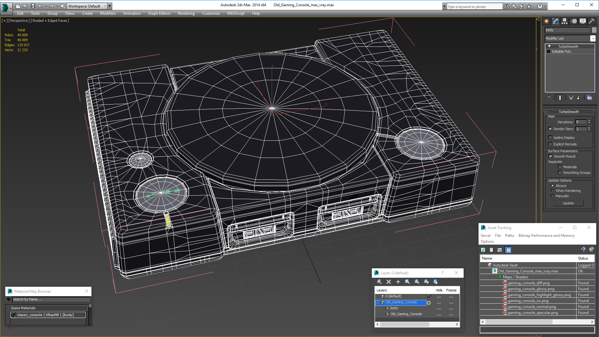 3D Old Gaming Console model