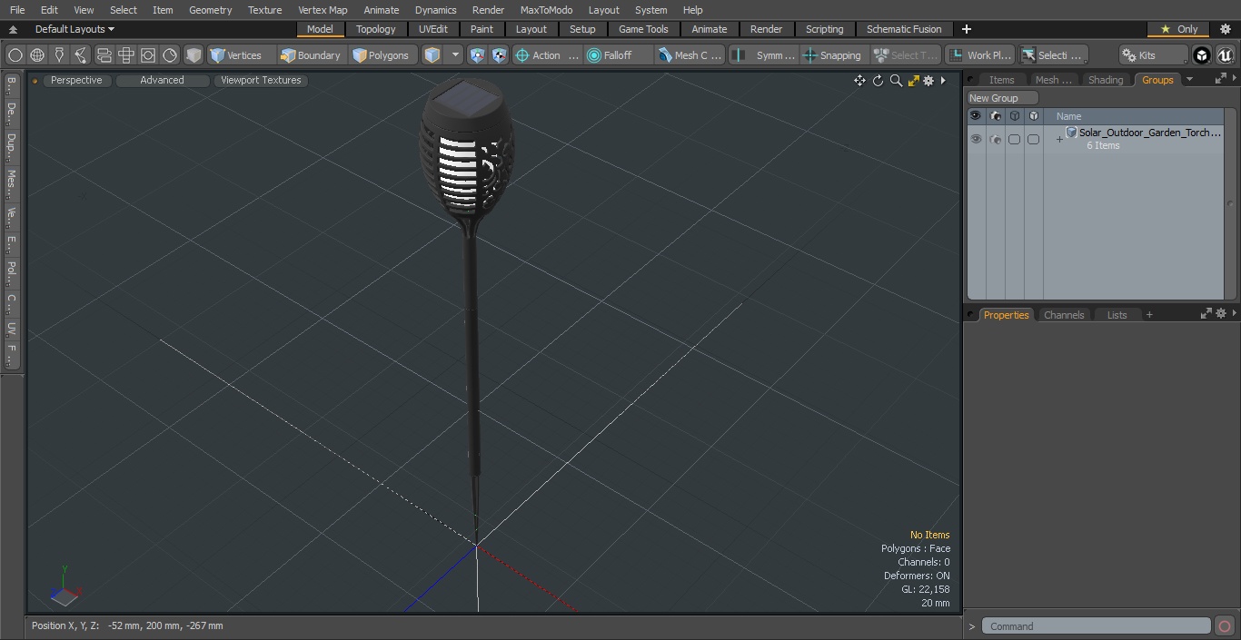 Solar Outdoor Garden Torch Light 3D