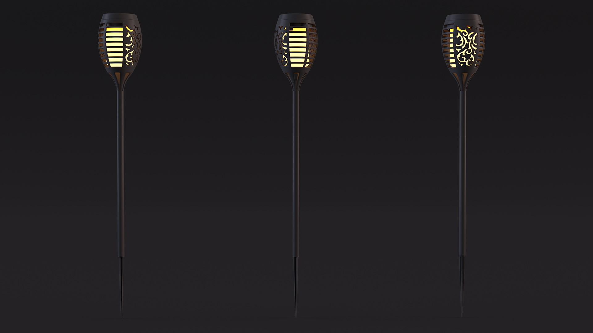 Solar Outdoor Garden Torch Light 3D