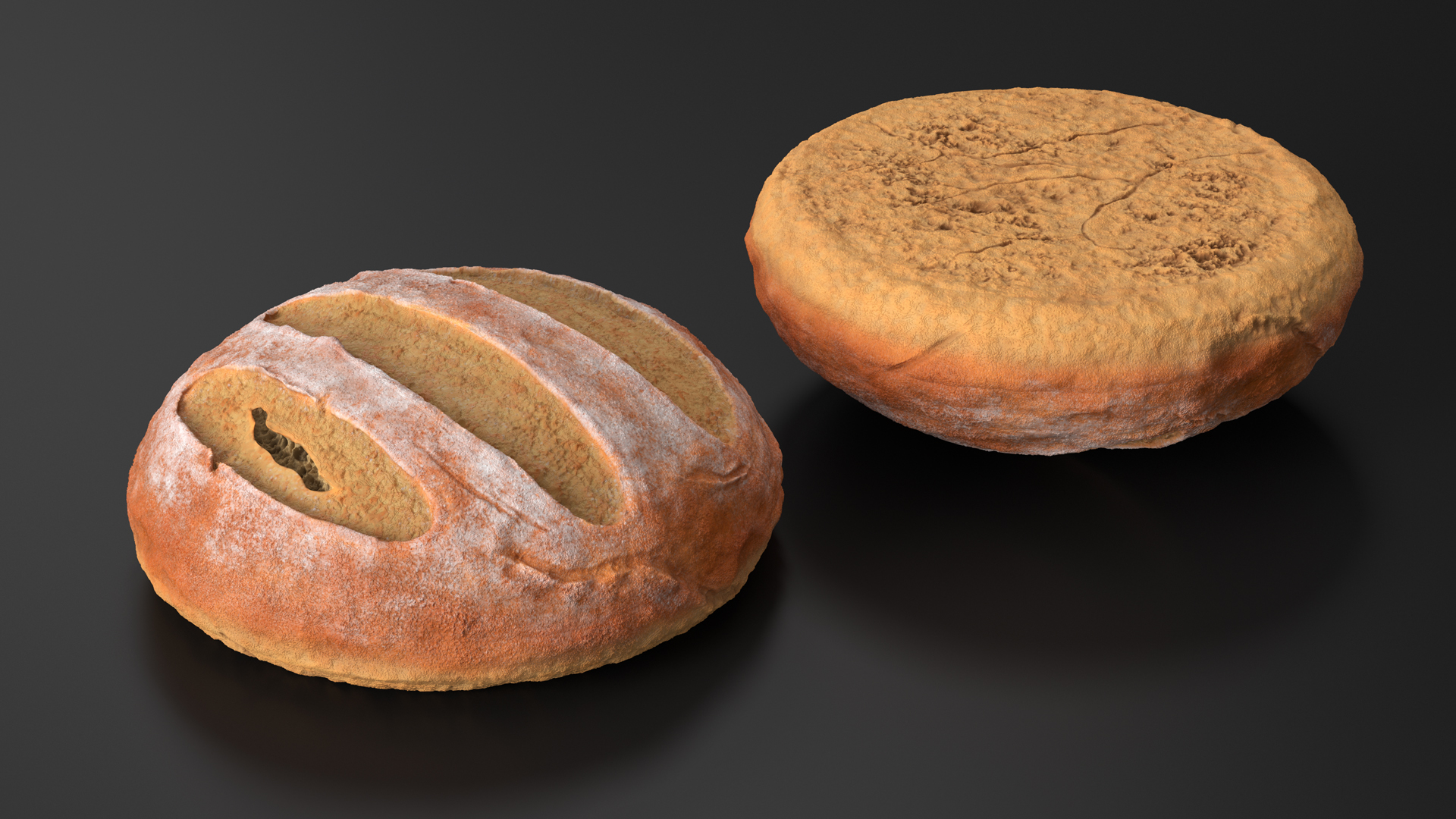 Round Loaf of Bread 3D model