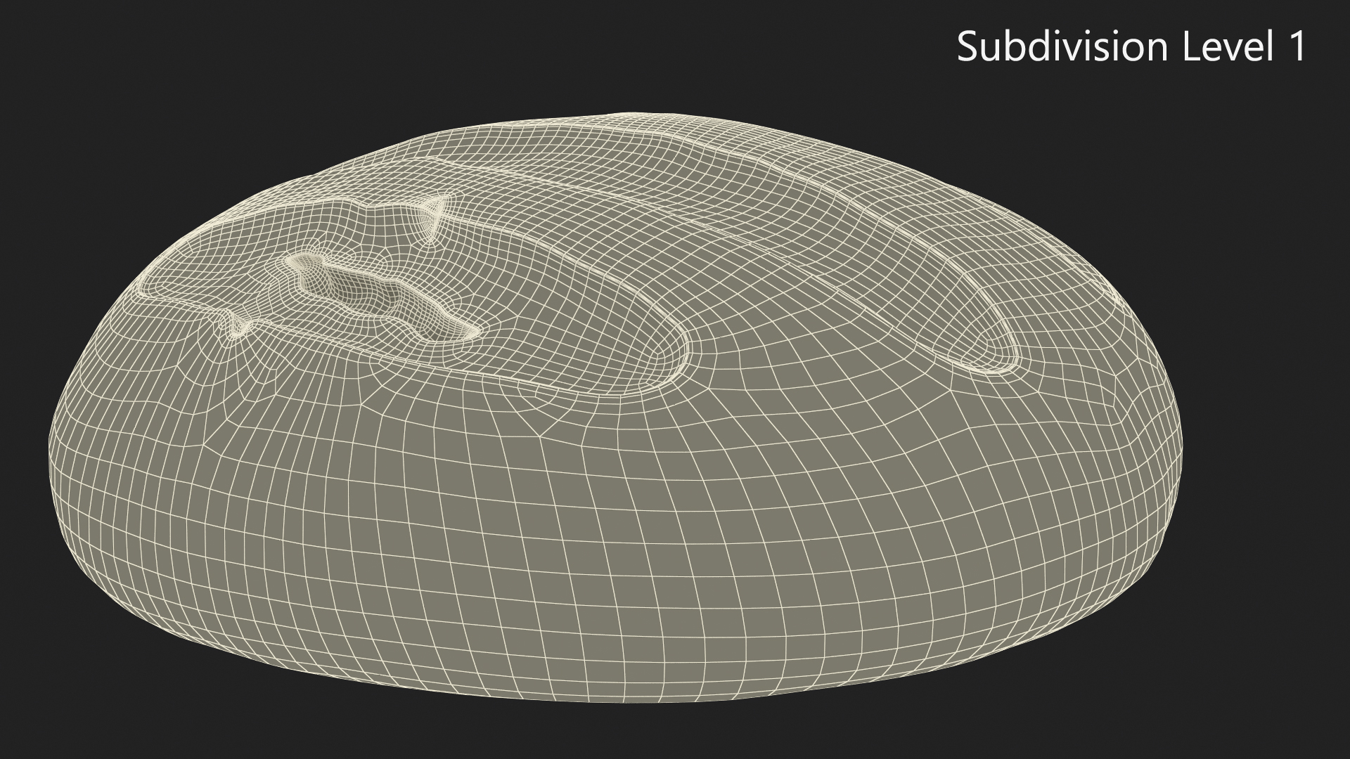 Round Loaf of Bread 3D model