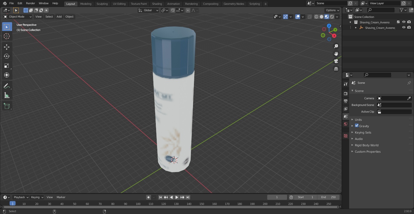 3D model Shaving Gel Can