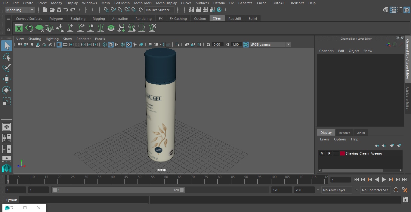 3D model Shaving Gel Can