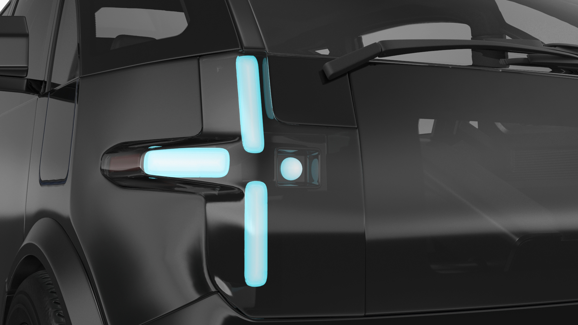 3D model Electric Vehicle Premium Black