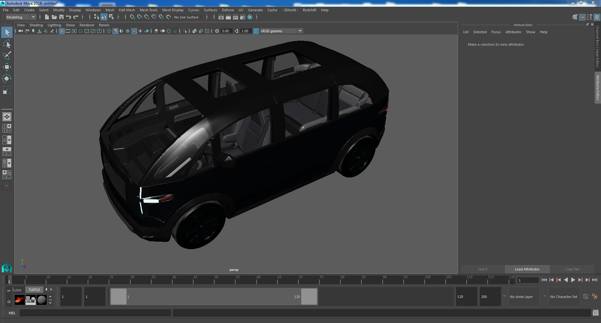 3D model Electric Vehicle Premium Black
