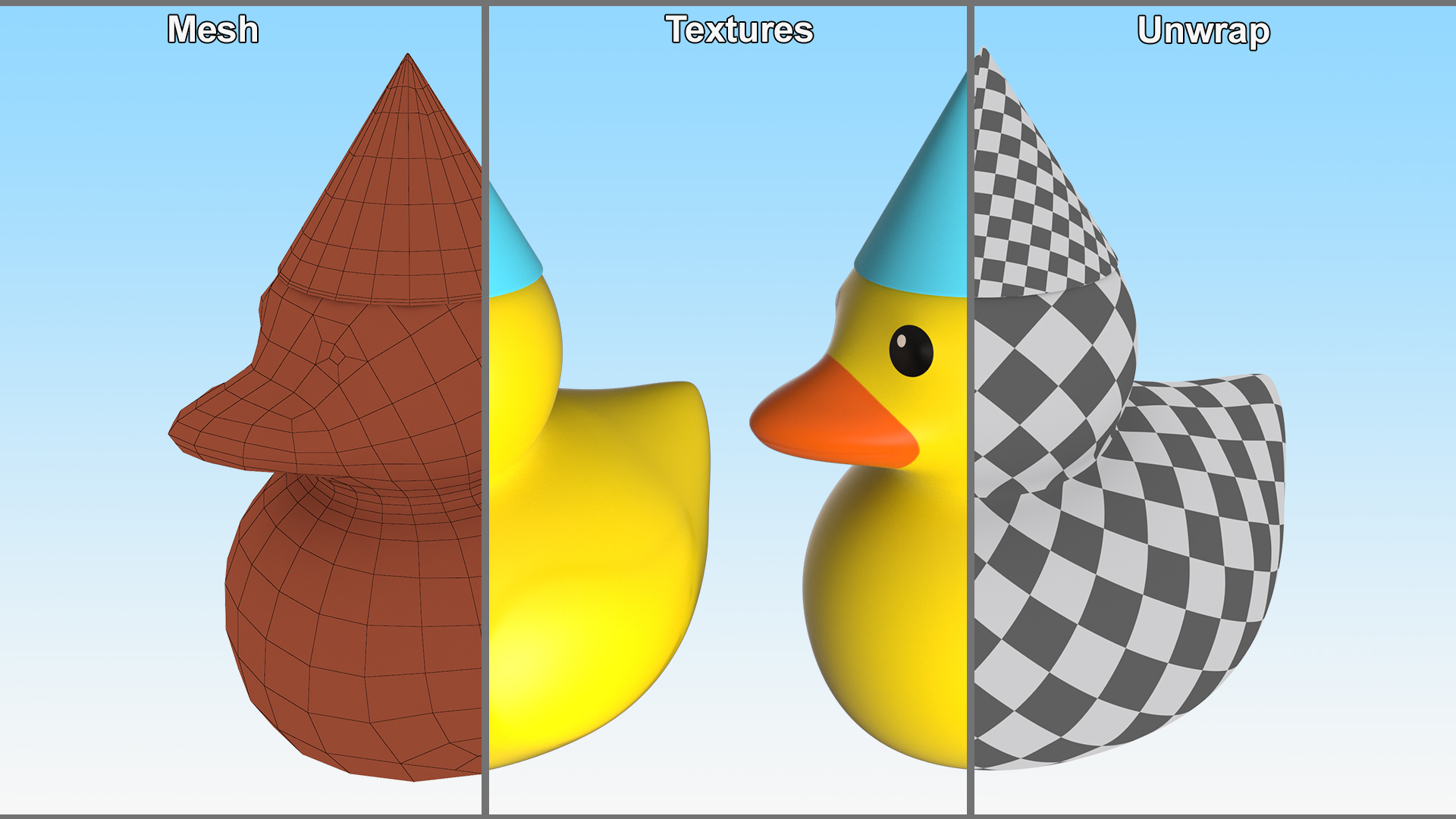 Plastic Cap Blue for Rubber Duck 3D