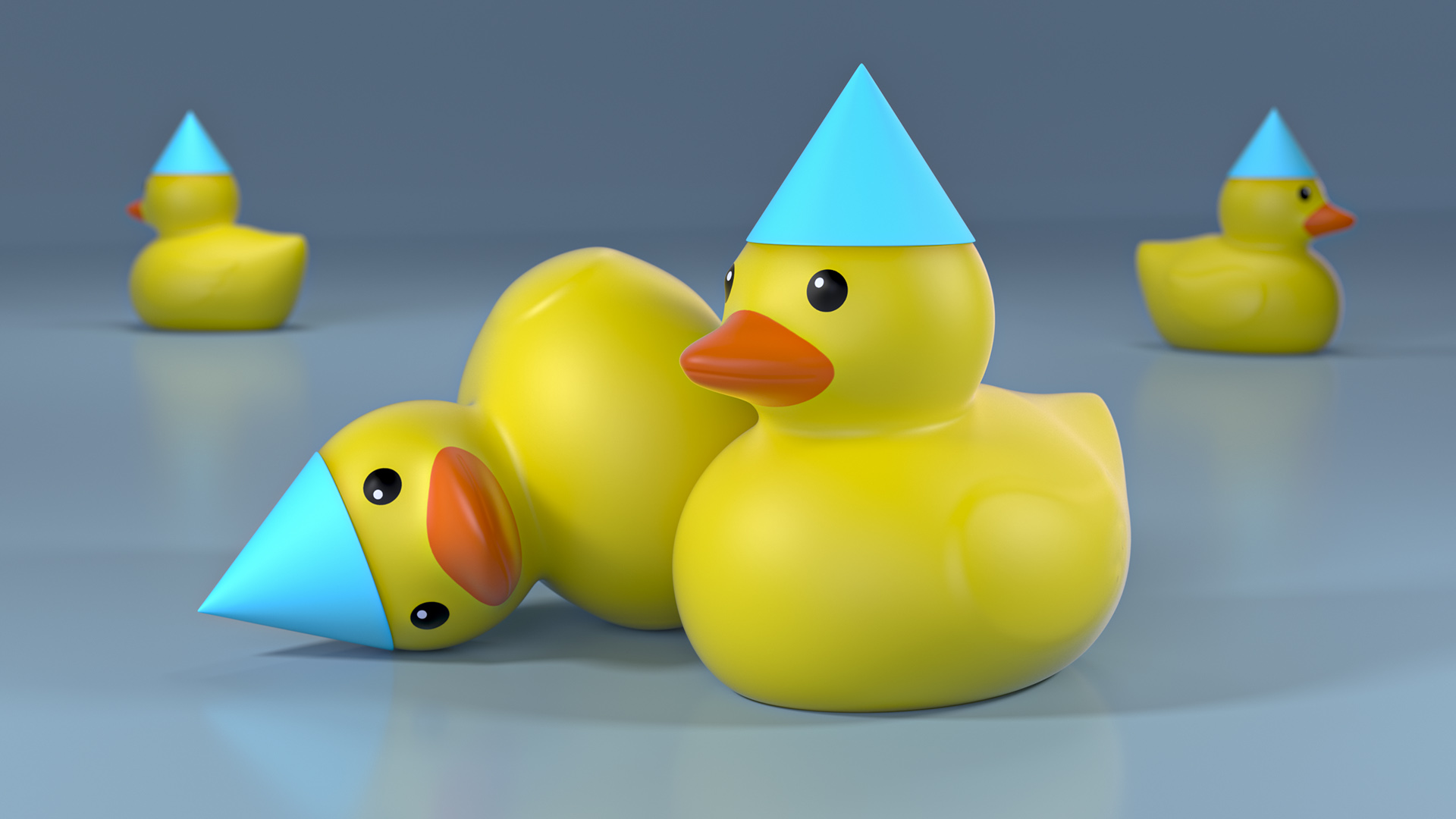 Plastic Cap Blue for Rubber Duck 3D