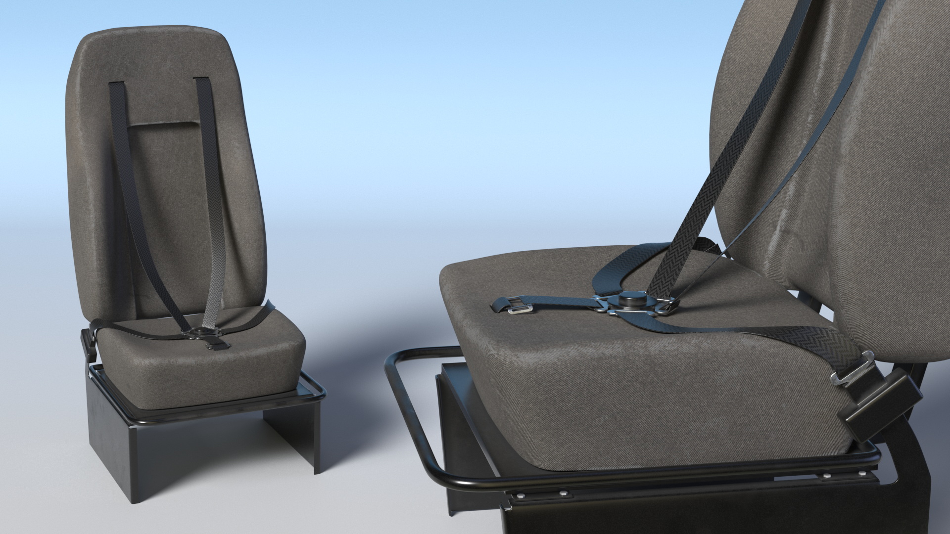 Military Vehicle Seat with Safety Harness - view 4