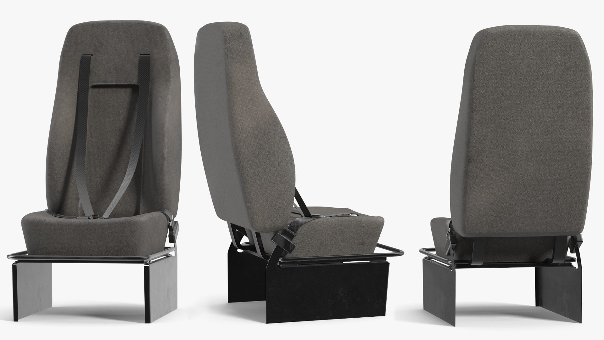 Military Vehicle Seat with Safety Harness - view 5