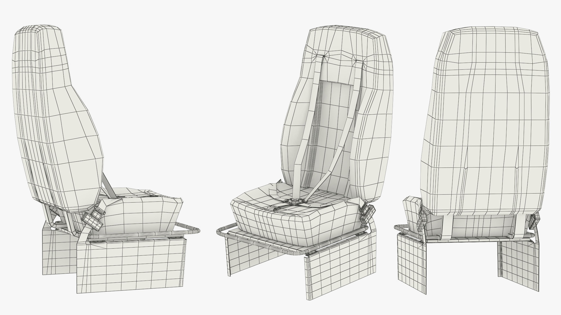 Military Vehicle Seat with Safety Harness - view 9