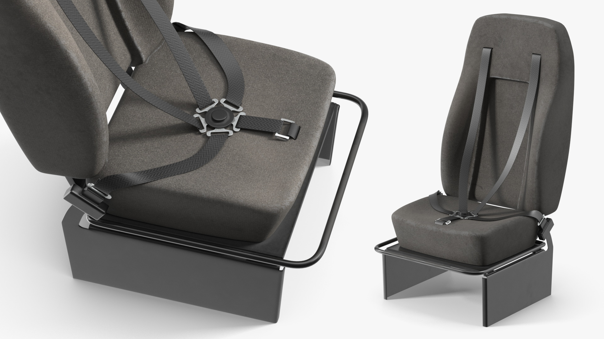 Military Vehicle Seat with Safety Harness - view 2
