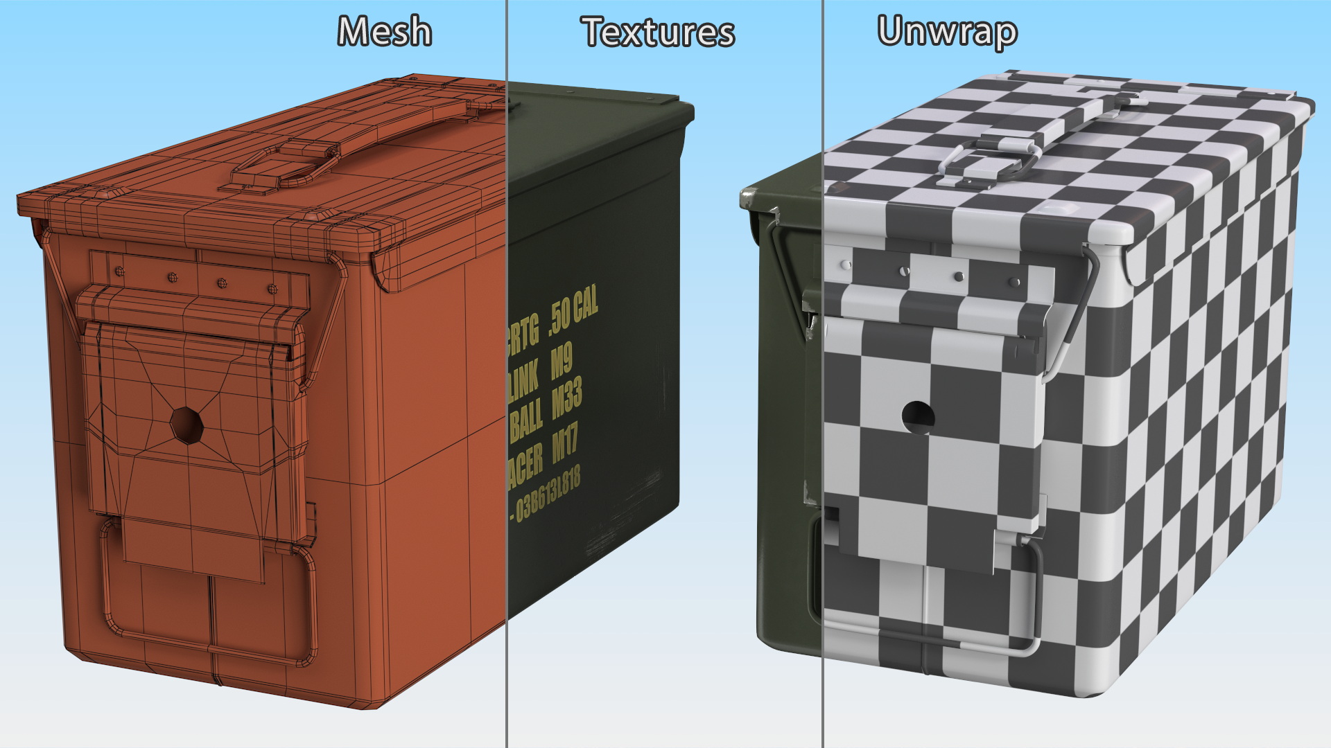 Metal Ammo Case Can 3D model