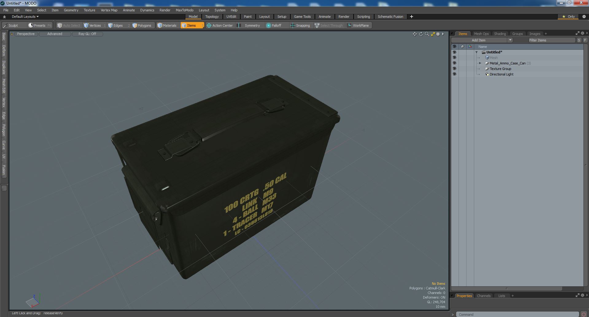 Metal Ammo Case Can 3D model