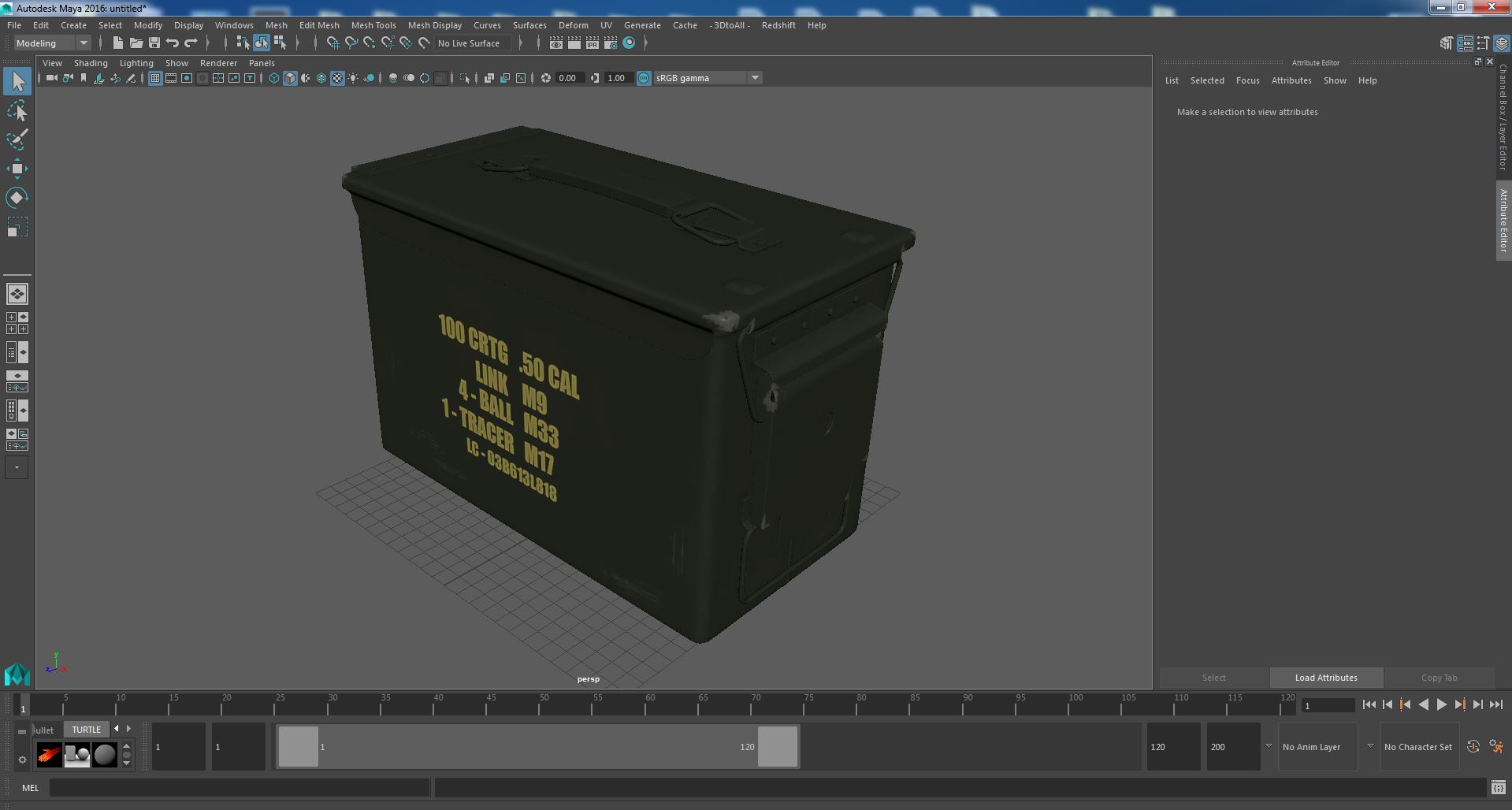 Metal Ammo Case Can 3D model