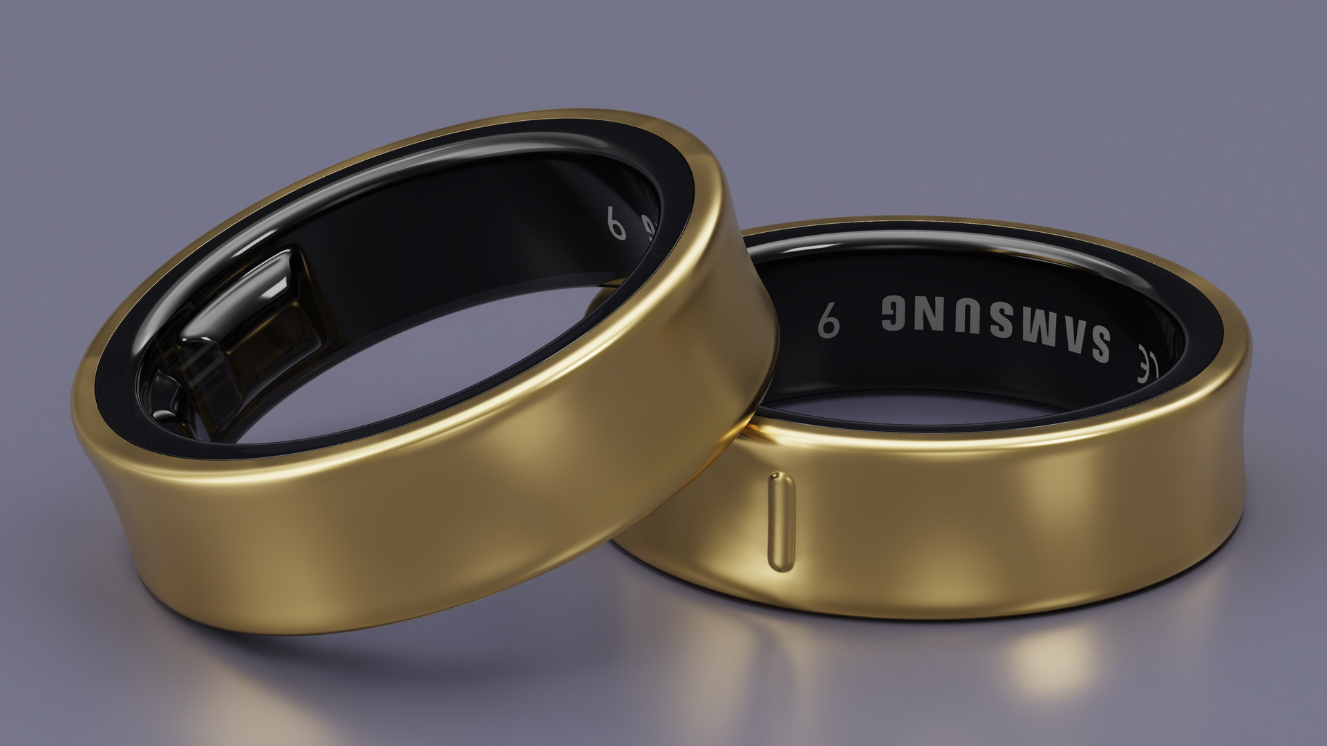 3D Samsung Galaxy Ring Titanium Gold model